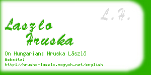 laszlo hruska business card