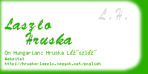 laszlo hruska business card